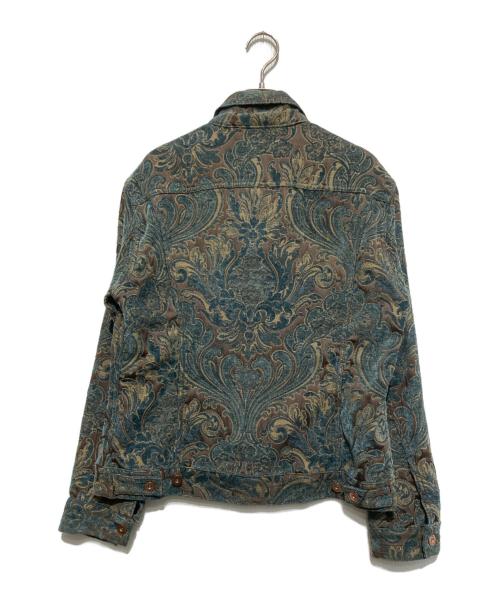 MONITALY（モニタリー）MONITALY (モニタリー) ゴブランジャケット グリーン×ブラウン サイズ:Mの古着・服飾アイテム