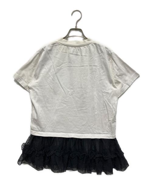 MM6 Maison Margiela（エムエムシックスメゾンマルジェラ）MM6 Maison Margiela (エムエムシックスメゾンマルジェラ) 切替カットソー ブラック×ホワイト サイズ:Sの古着・服飾アイテム