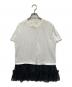 MM6 Maison Margiela（エムエムシックスメゾンマルジェラ）の古着「切替カットソー」｜ブラック×ホワイト