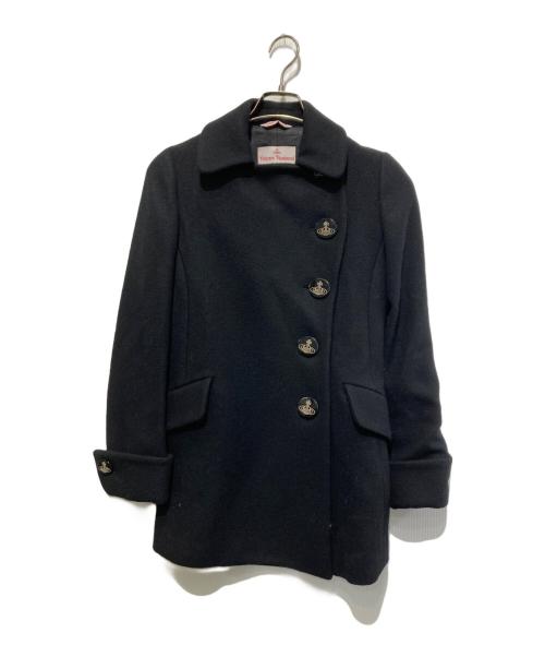 Vivienne Westwood RED LABEL（ヴィヴィアンウエストウッドレッドレーベル）Vivienne Westwood RED LABEL (ヴィヴィアンウエストウッドレッドレーベル) メルトンコート/モスクワコート ブラック サイズ:2の古着・服飾アイテム