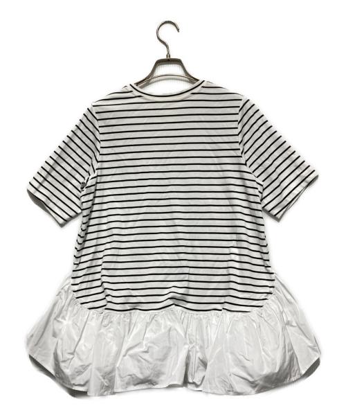 BEARDSLEY（ビアズリー）BEARDSLEY (ビアズリー) ギャザーペプラムTee ホワイト サイズ:Freeの古着・服飾アイテム
