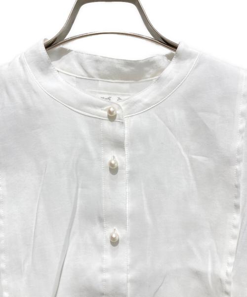 BEARDSLEY（ビアズリー）BEARDSLEY (ビアズリー) パールボタンシャツ ホワイト サイズ:FREEの古着・服飾アイテム