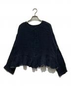 BEARDSLEYビアズリー）の古着「カヤギャザーペプラムハオリ」｜ブラック