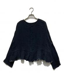 BEARDSLEY（ビアズリー）の古着「カヤギャザーペプラムハオリ」｜ブラック