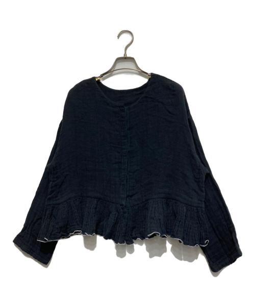 BEARDSLEY（ビアズリー）BEARDSLEY (ビアズリー) カヤギャザーペプラムハオリ ブラック サイズ:Freeの古着・服飾アイテム