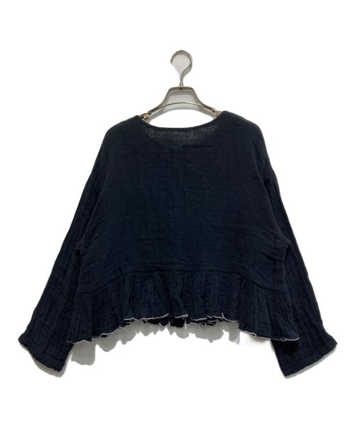 BEARDSLEY（ビアズリー）BEARDSLEY (ビアズリー) カヤギャザーペプラムハオリ ブラック サイズ:Freeの古着・服飾アイテム