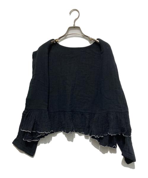 BEARDSLEY（ビアズリー）BEARDSLEY (ビアズリー) カヤギャザーペプラムハオリ ブラック サイズ:Freeの古着・服飾アイテム