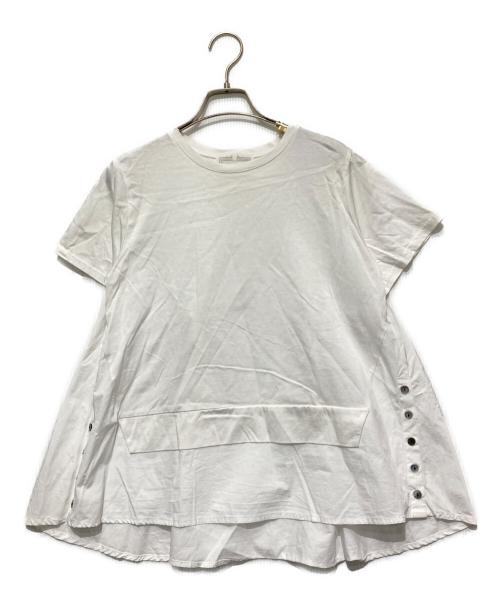 BEARDSLEY（ビアズリー）BEARDSLEY (ビアズリー) レイヤード風カットソー ホワイト サイズ:Freeの古着・服飾アイテム