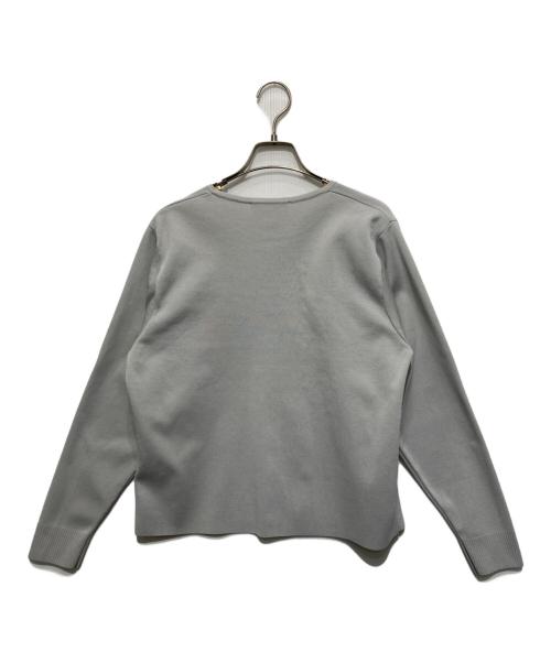 BEARDSLEY（ビアズリー）BEARDSLEY (ビアズリー) スカラップ比翼カーディガン ライトグレー サイズ:FREEの古着・服飾アイテム