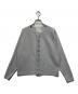 BEARDSLEY（ビアズリー）の古着「スカラップ比翼カーディガン」｜ライトグレー