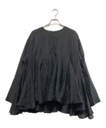 CADUNE（カデュネ）の古着「シアー フレア ブラウス」｜ブラック
