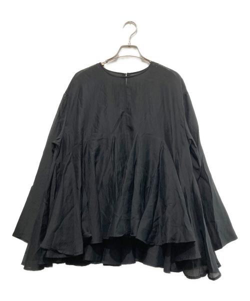 CADUNE（カデュネ）CADUNE (カデュネ) シアー フレア ブラウス ブラック サイズ:Mの古着・服飾アイテム