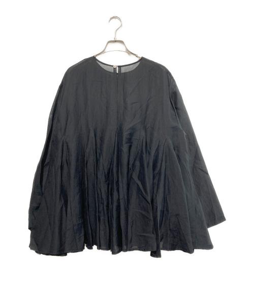 CADUNE（カデュネ）CADUNE (カデュネ) シアー フレア ブラウス ブラック サイズ:Mの古着・服飾アイテム