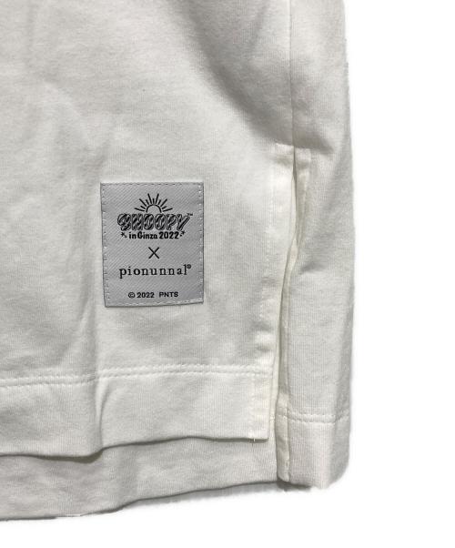 pionunnal（ピオヌンナル）pionunnal (ピオヌンナル) PEANUTS (ピーナッツ) プリントTシャツ ホワイト サイズ:FREEの古着・服飾アイテム