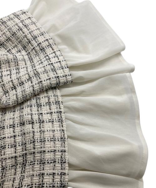 BEARDSLEY（ビアズリー）BEARDSLEY (ビアズリー) ツイードコンビプルオーバー ホワイト サイズ:FREEの古着・服飾アイテム