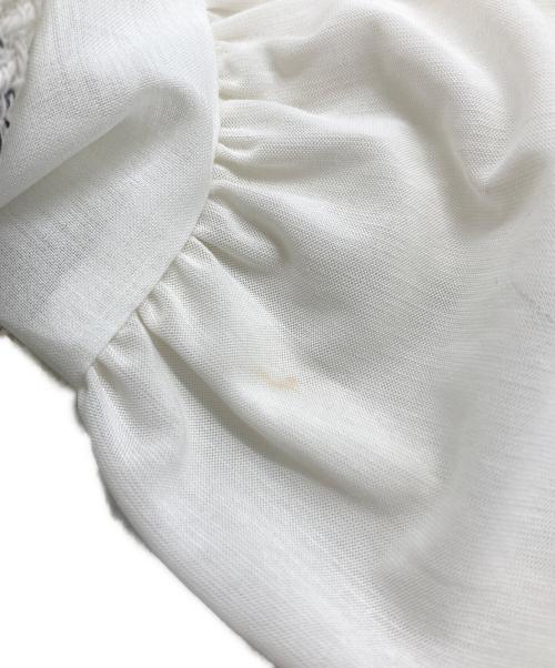 BEARDSLEY（ビアズリー）BEARDSLEY (ビアズリー) ツイードコンビプルオーバー ホワイト サイズ:FREEの古着・服飾アイテム