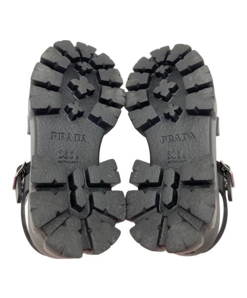 PRADA（プラダ）PRADA (プラダ) モノリス ラバー サンダル ブラック サイズ:37の古着・服飾アイテム