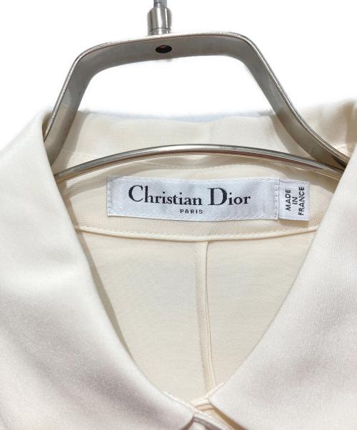 Christian Dior（クリスチャン ディオール）Christian Dior (クリスチャン ディオール) シルク半袖ワンピース ホワイト サイズ:XXSの古着・服飾アイテム