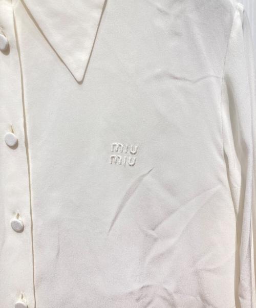 MIU MIU（ミュウミュウ）MIU MIU (ミュウミュウ) 長袖シャツ ホワイト サイズ:36の古着・服飾アイテム