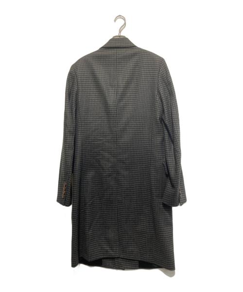 GUCCI（グッチ）GUCCI (グッチ) ハウンドトゥース チェスターコート ブラック×グレー サイズ:44の古着・服飾アイテム