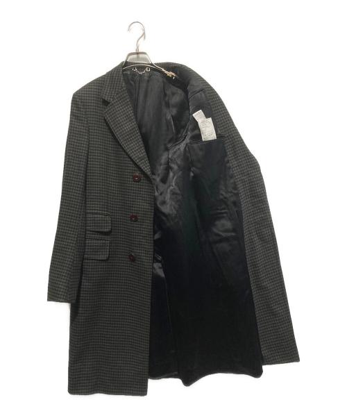 GUCCI（グッチ）GUCCI (グッチ) ハウンドトゥース チェスターコート ブラック×グレー サイズ:44の古着・服飾アイテム