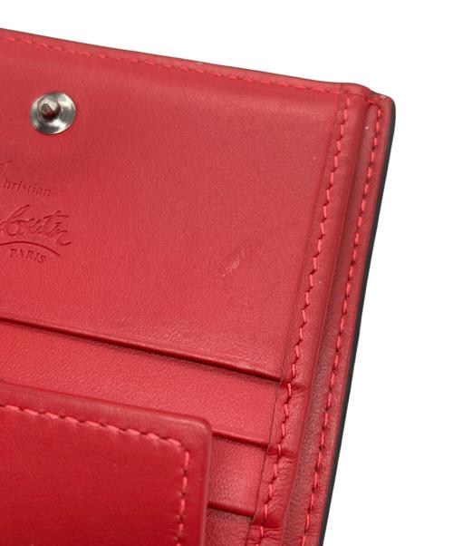 Christian Louboutin（クリスチャン・ルブタン）Christian Louboutin (クリスチャン・ルブタン) スタッズコンパクトウォレット ブラックの古着・服飾アイテム