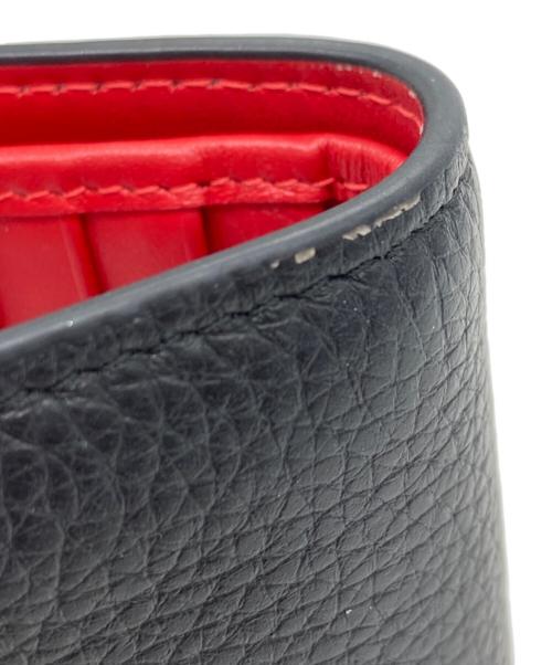Christian Louboutin（クリスチャン・ルブタン）Christian Louboutin (クリスチャン・ルブタン) スタッズコンパクトウォレット ブラックの古着・服飾アイテム