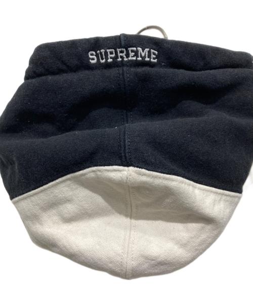 SUPREME（シュプリーム）SUPREME (シュプリーム) S logo split hooded Sweat shirt/プルオーバーパーカー/フーディー ブラック×ホワイト サイズ:Mの古着・服飾アイテム