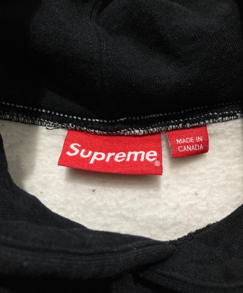 SUPREME（シュプリーム）SUPREME (シュプリーム) S logo split hooded Sweat shirt/プルオーバーパーカー/フーディー ブラック×ホワイト サイズ:Mの古着・服飾アイテム