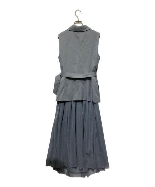 Diagram（ダイアグラム）Diagram (ダイアグラム) テーラーチュールワンピース グレー サイズ:Mの古着・服飾アイテム
