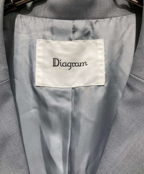 Diagram（ダイアグラム）Diagram (ダイアグラム) テーラーチュールワンピース グレー サイズ:Mの古着・服飾アイテム