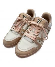 LOUIS VUITTON（ルイ ヴィトン）の古着「LVトレイナー スニーカー」｜ホワイト×ライトピンク