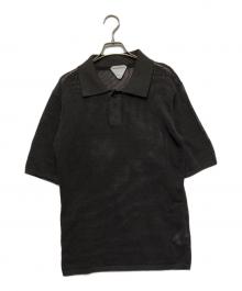 BOTTEGA VENETA（ボッテガベネタ）の古着「Salon 01 Mesh Polo Top」｜ブラック