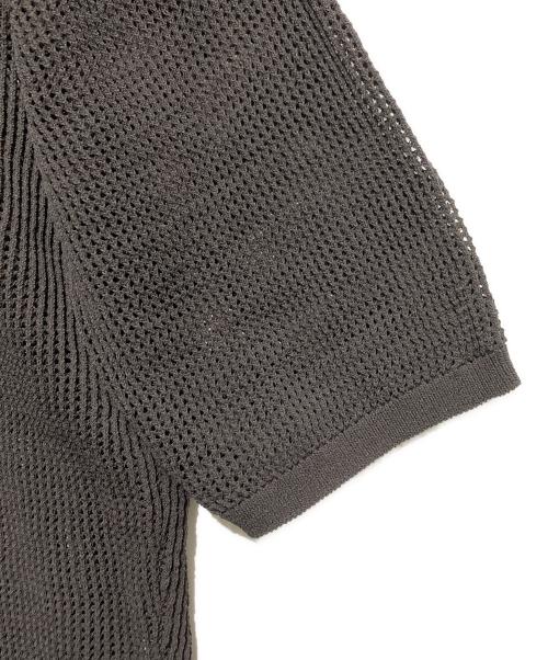 BOTTEGA VENETA（ボッテガベネタ）BOTTEGA VENETA (ボッテガベネタ) Salon 01 Mesh Polo Top ブラック サイズ:Lの古着・服飾アイテム