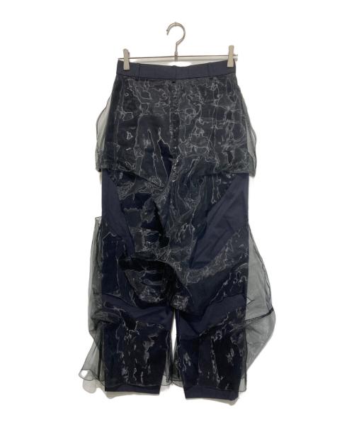 ENFOLD（エンフォルド）ENFOLD (エンフォルド) シアーレイヤードパンツ ブラック サイズ:36の古着・服飾アイテム