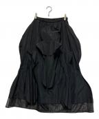 ENFOLDエンフォルド）の古着「DEEP SKIRT/ディープ スカート」｜ブラック