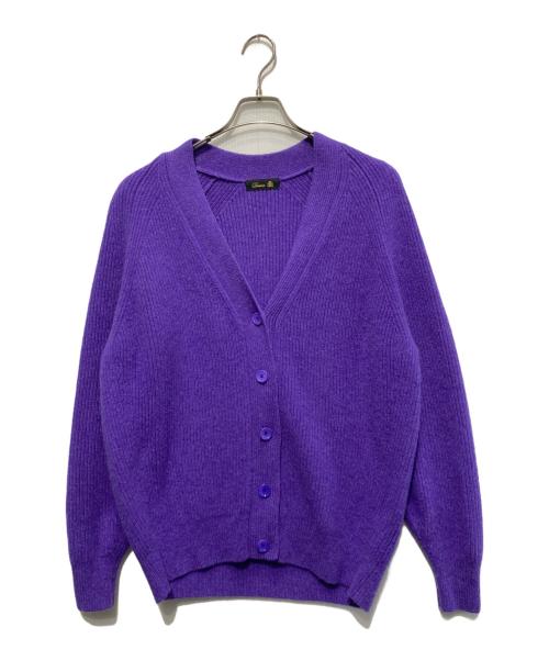 DRAWER（ドゥロワー）Drawer (ドゥロワー) カシミヤ混カーディガン パープル サイズ:Freeの古着・服飾アイテム