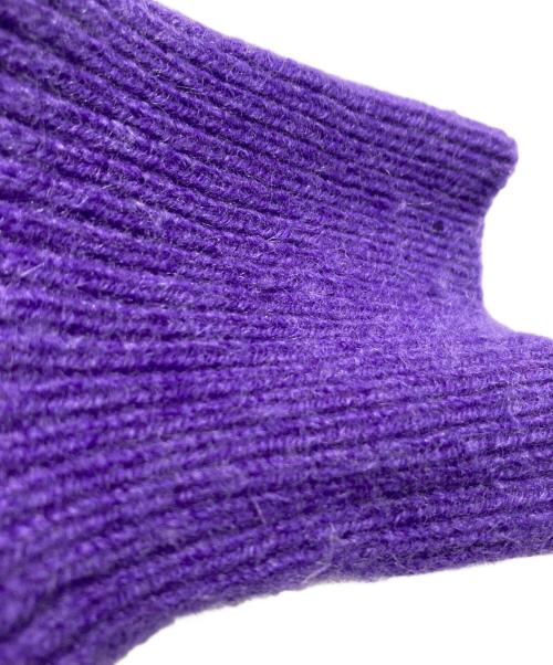 DRAWER（ドゥロワー）Drawer (ドゥロワー) カシミヤ混カーディガン パープル サイズ:Freeの古着・服飾アイテム