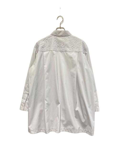 theory luxe（セオリーリュクス）theory luxe (セオリーリュクス) レース使いオーバーシャツ グレー サイズ:38の古着・服飾アイテム