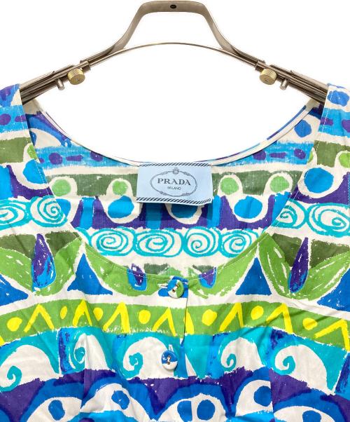 PRADA（プラダ）PRADA (プラダ) ノースリーブワンピース ブルー サイズ:38の古着・服飾アイテム