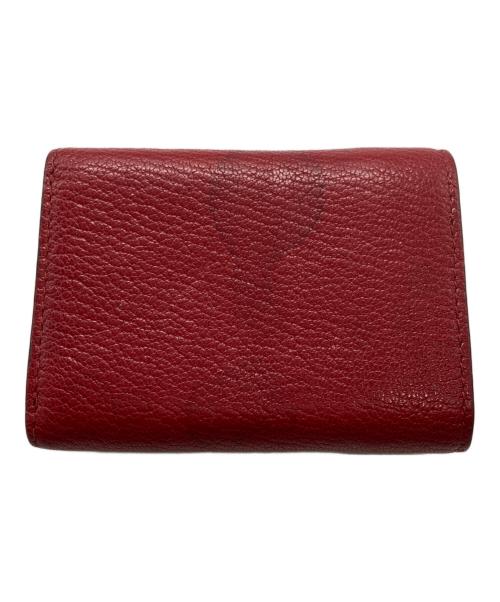 MIU MIU（ミュウミュウ）MIU MIU (ミュウミュウ) MADRAS 3つ折り財布 レッドの古着・服飾アイテム