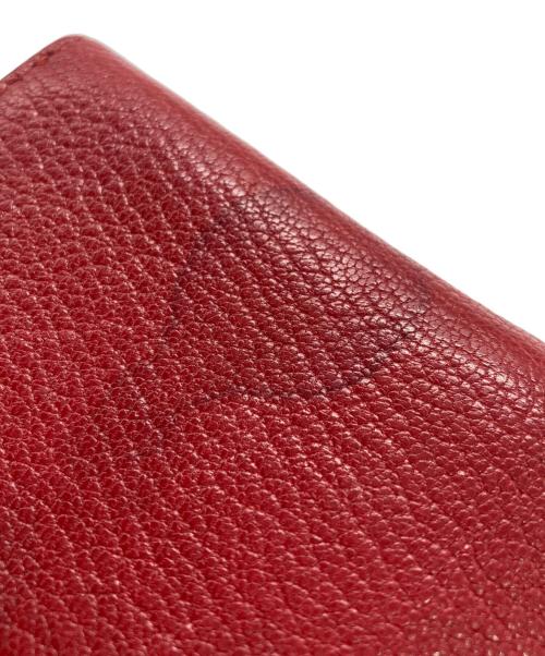 MIU MIU（ミュウミュウ）MIU MIU (ミュウミュウ) MADRAS 3つ折り財布 レッドの古着・服飾アイテム