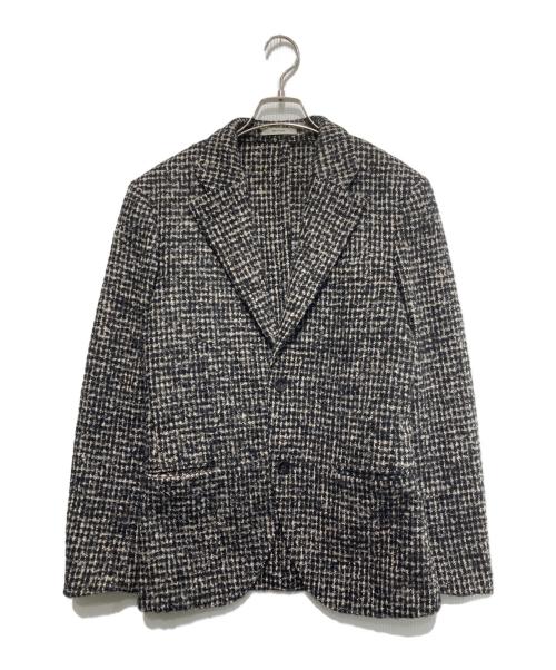 BOGLIOLI（ボリオリ）BOGLIOLI (ボリオリ) ツイードテーラードジャケット ブラック×ホワイト サイズ:42の古着・服飾アイテム
