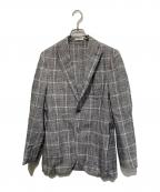 BOGLIOLIボリオリ）の古着「K.JACKET リネンブレンドテーラードジャケット」｜ブラック×ホワイト