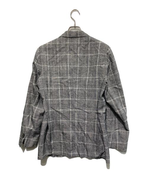 BOGLIOLI（ボリオリ）BOGLIOLI (ボリオリ) K.JACKET リネンブレンドテーラードジャケット ブラック×ホワイト サイズ:42の古着・服飾アイテム