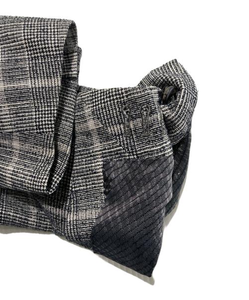 BOGLIOLI（ボリオリ）BOGLIOLI (ボリオリ) K.JACKET リネンブレンドテーラードジャケット ブラック×ホワイト サイズ:42の古着・服飾アイテム