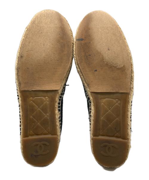 CHANEL（シャネル）CHANEL (シャネル) ツイードエスパドリーユ ブラック サイズ:不明の古着・服飾アイテム