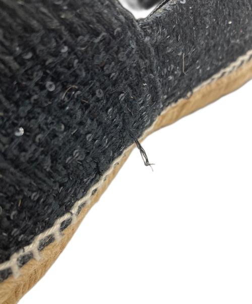 CHANEL（シャネル）CHANEL (シャネル) ツイードエスパドリーユ ブラック サイズ:不明の古着・服飾アイテム