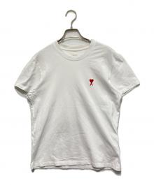 AMI Alexandre Mattiussi（アミアレクサンドルマテュッシ）の古着「ハートロゴ刺繍ロゴTシャツ」｜ホワイト