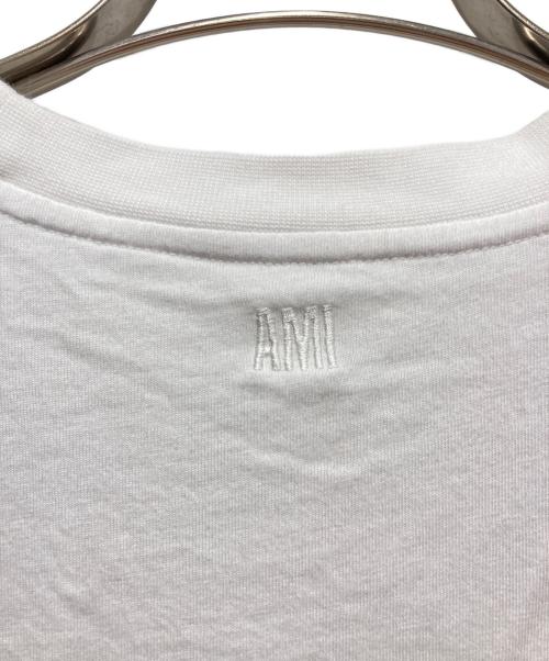 AMI Alexandre Mattiussi（アミアレクサンドルマテュッシ）AMI Alexandre Mattiussi (アミアレクサンドルマテュッシ) ハートロゴ刺繍ロゴTシャツ ホワイト サイズ:Sの古着・服飾アイテム